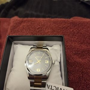 Invicta Two-Tone Men's Watch with Gray Dial and Gold Accents